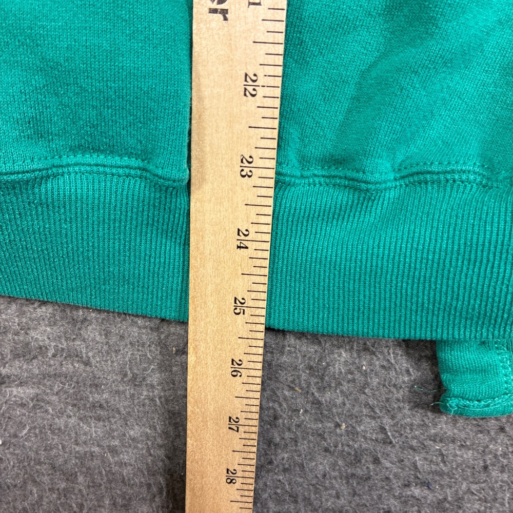 Jerzees Cardigan Sweatshirt Mens OSFM Green Vintage USA Made V-Neck Pocket - Picture 6 of 7